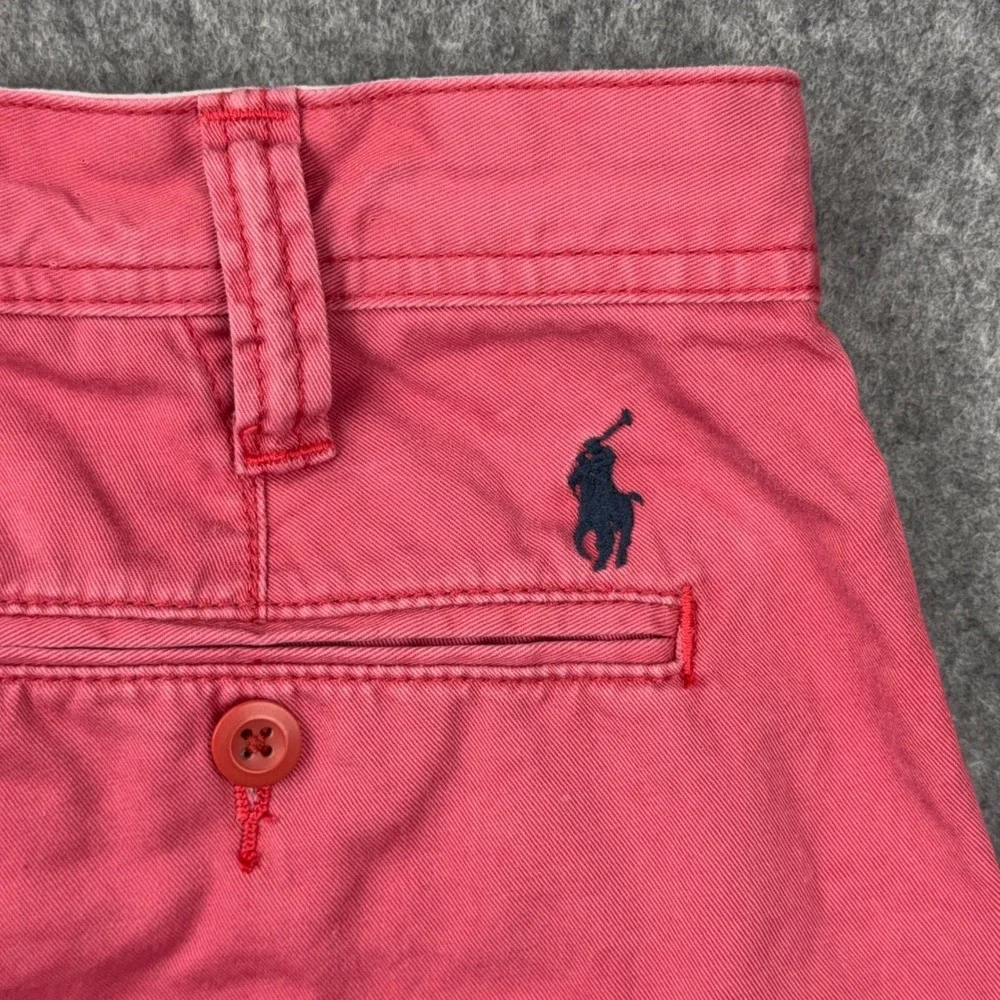 Polo Ralph Lauren Shorts Mens 33 Pink Relaxed Fit Chino Twill Preppy Summer Y2K